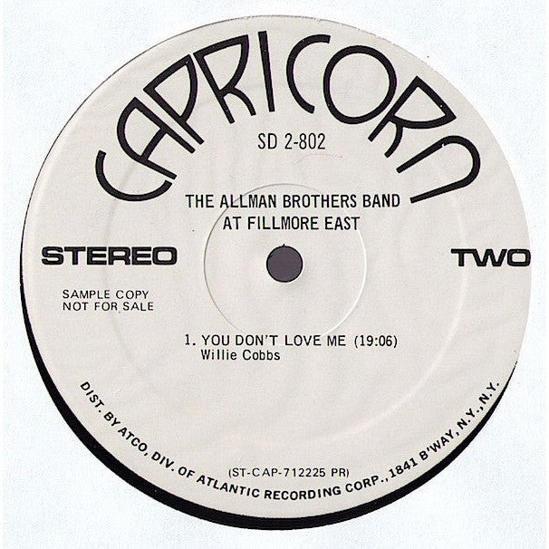 The Allman Brothers Band - The Allman Brothers Band At Fillmore East Vinyl