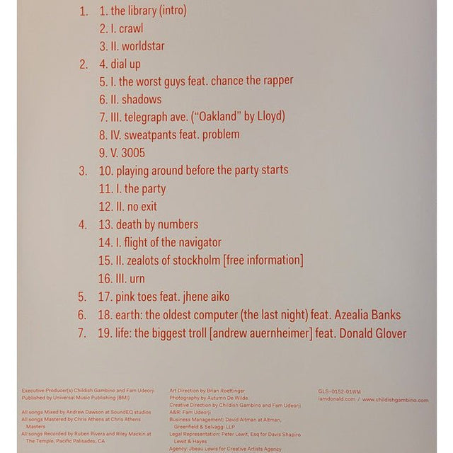 Childish Gambino - Because The Internet Vinyl