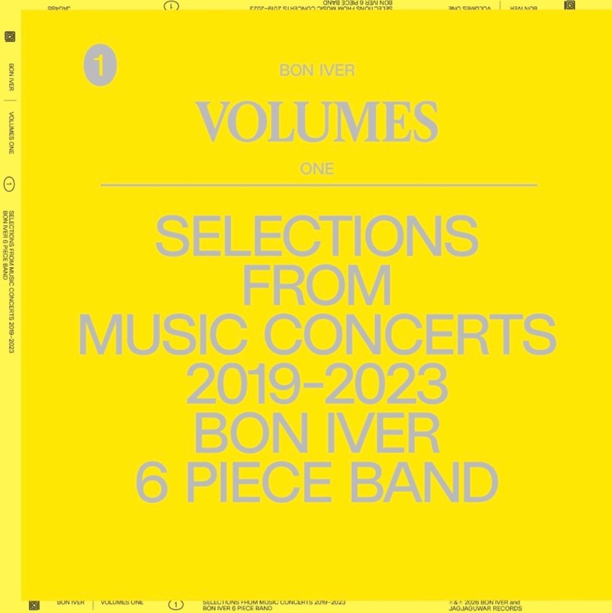 Bon Iver - Volumes: One - Selections From Music Concerts 2019 - 2023 Bon Iver 6 Piece Band Vinyl Vinyl