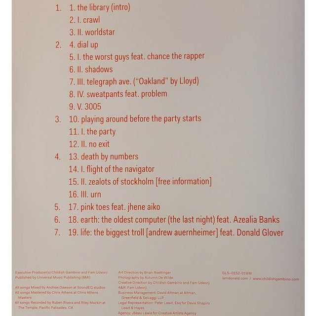 Childish Gambino - Because The Internet Vinyl