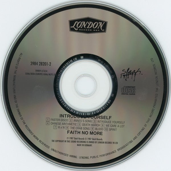 Faith No More - Introduce Yourself CD Vinyl