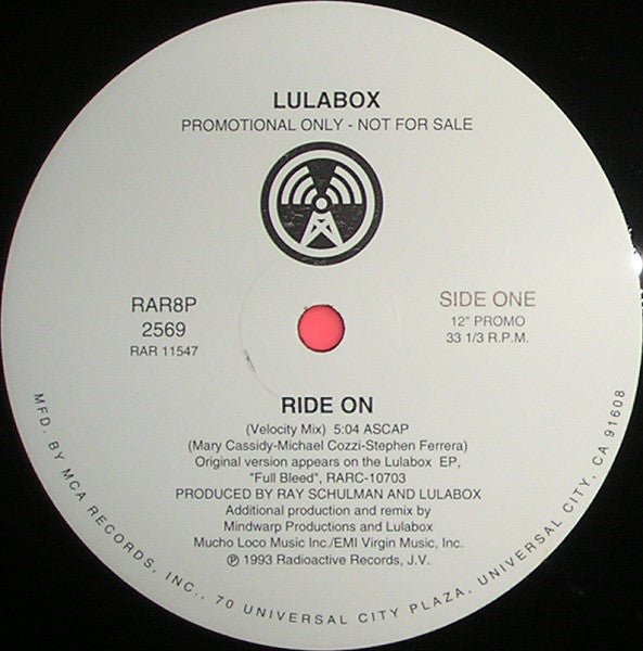 Lulabox - Ride On Vinyl Vinyl