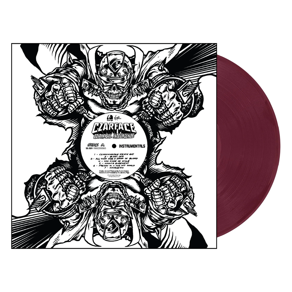 Czarface — Czartificial Intelligence Instrumentals — Czarvard Crimson vinyl with sleeve on white