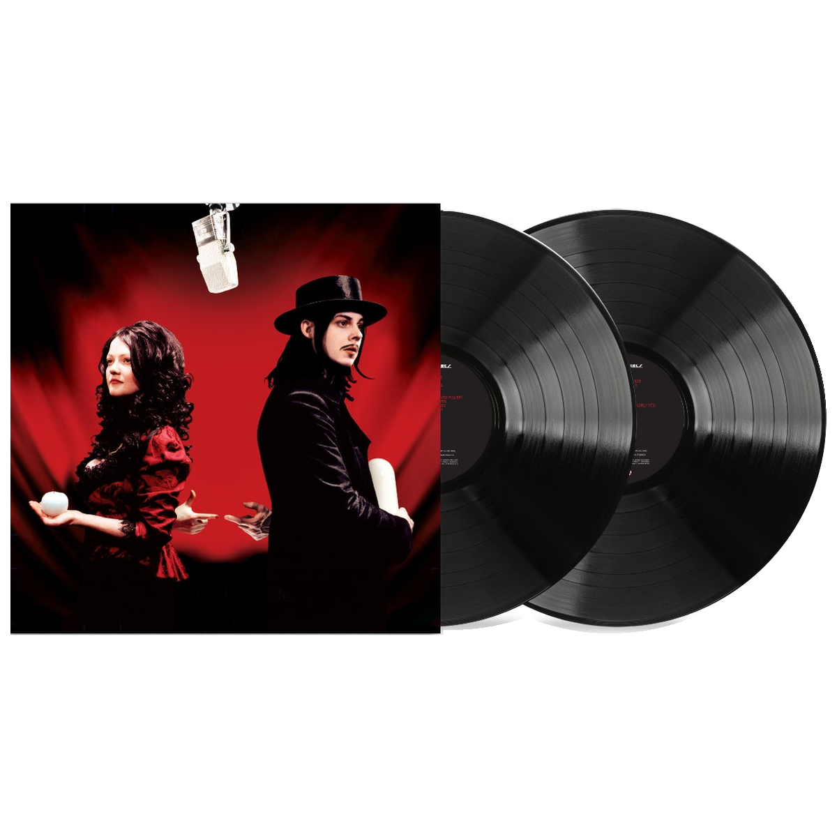 The White Stripes - Get Behind Me Satan — sleeve and matching vinyl on white