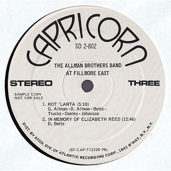 The Allman Brothers Band - The Allman Brothers Band At Fillmore East Vinyl