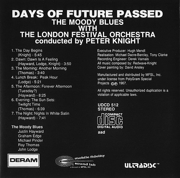 The Moody Blues With The London Festival Orchestra Conducted By Peter Knight - Days Of Future Passed CD Vinyl