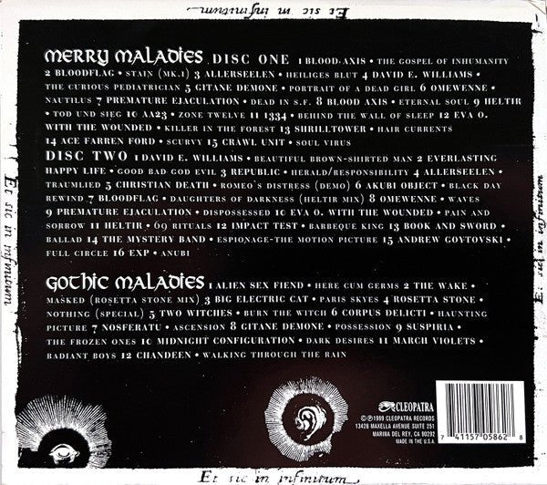 Various - Gothic Maladies CD Vinyl
