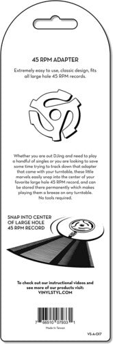 Vinyl Styl® 7 inch 45 RPM Vinyl Record Adapter - Snap In - 10 Pk Vinyl Vinyl