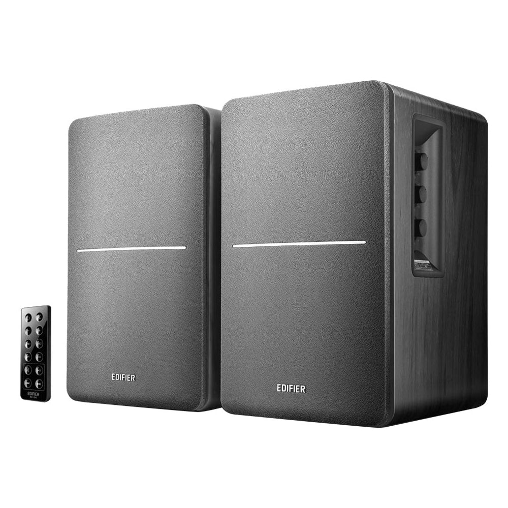 Edifier R1280DB Bluetooth Wireless 2.0 Book Shelf Speakers in Piano Black finish - 42 Watts Vinyl