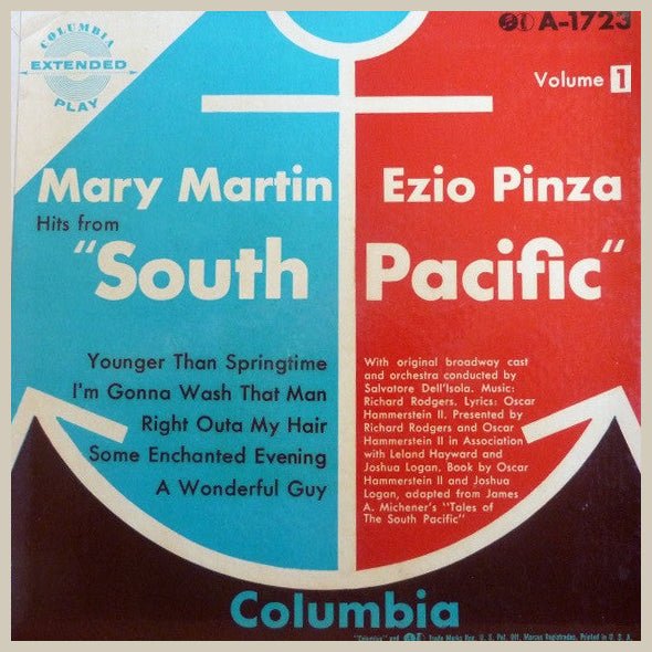 Mary Martin, Ezio Pinza - Hits From South Pacific Vol. 1 7" Vinyl