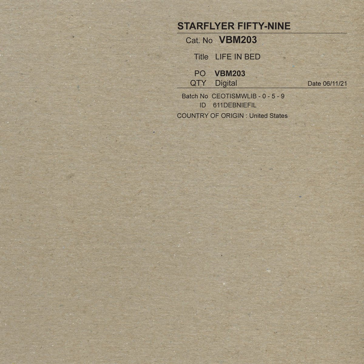 Starflyer Fifty-Nine - Life In Bed Records & LPs Vinyl