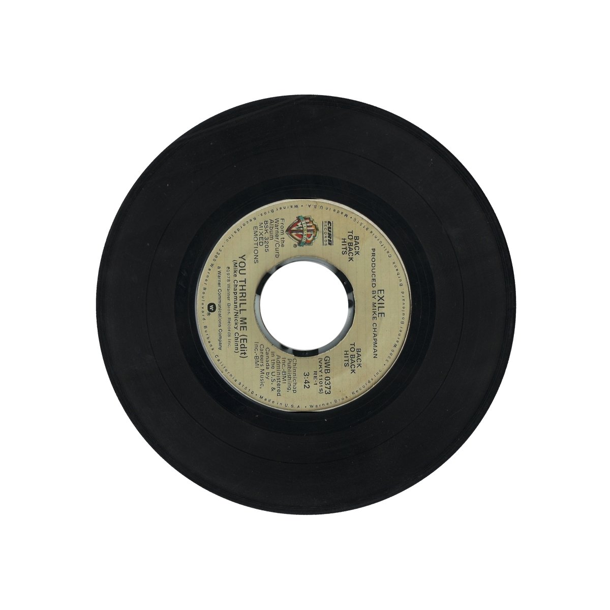 Exile (7) - You Thrill Me / Kiss You All Over 7" Vinyl