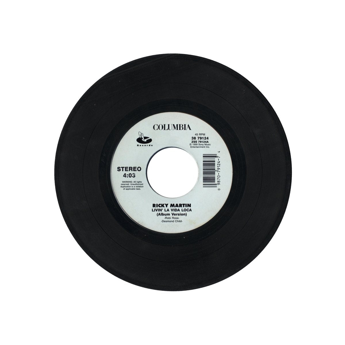 Ricky Martin - Livin' La Vida Loca 7" Vinyl