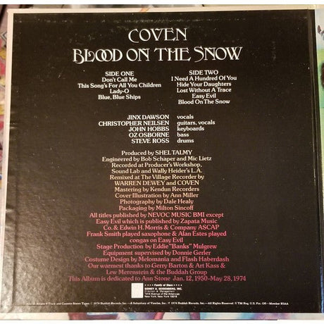 Coven - Blood On The Snow Vinyl