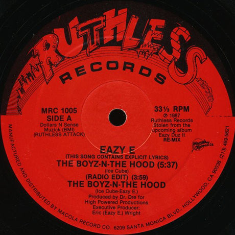 Eazy E - The Boyz - N - The Hood Vinyl Vinyl