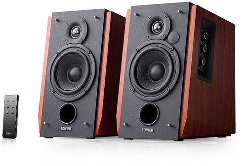 Edifier R1700BT Bluetooth Wireless 2.0 Book Shelf Speakers - 66 Watts Wood Grain Speakers Vinyl