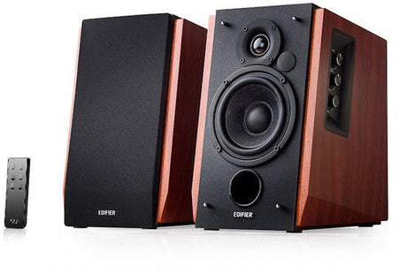 Edifier R1700BT Bluetooth Wireless 2.0 Book Shelf Speakers - 66 Watts Wood Grain Speakers Vinyl