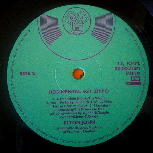 Elton John - Regimental Sgt. Zippo Vinyl