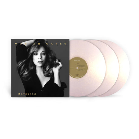 Mariah Carey – Daydream 30th Anniversary sleeve with three iridescent gold records on white