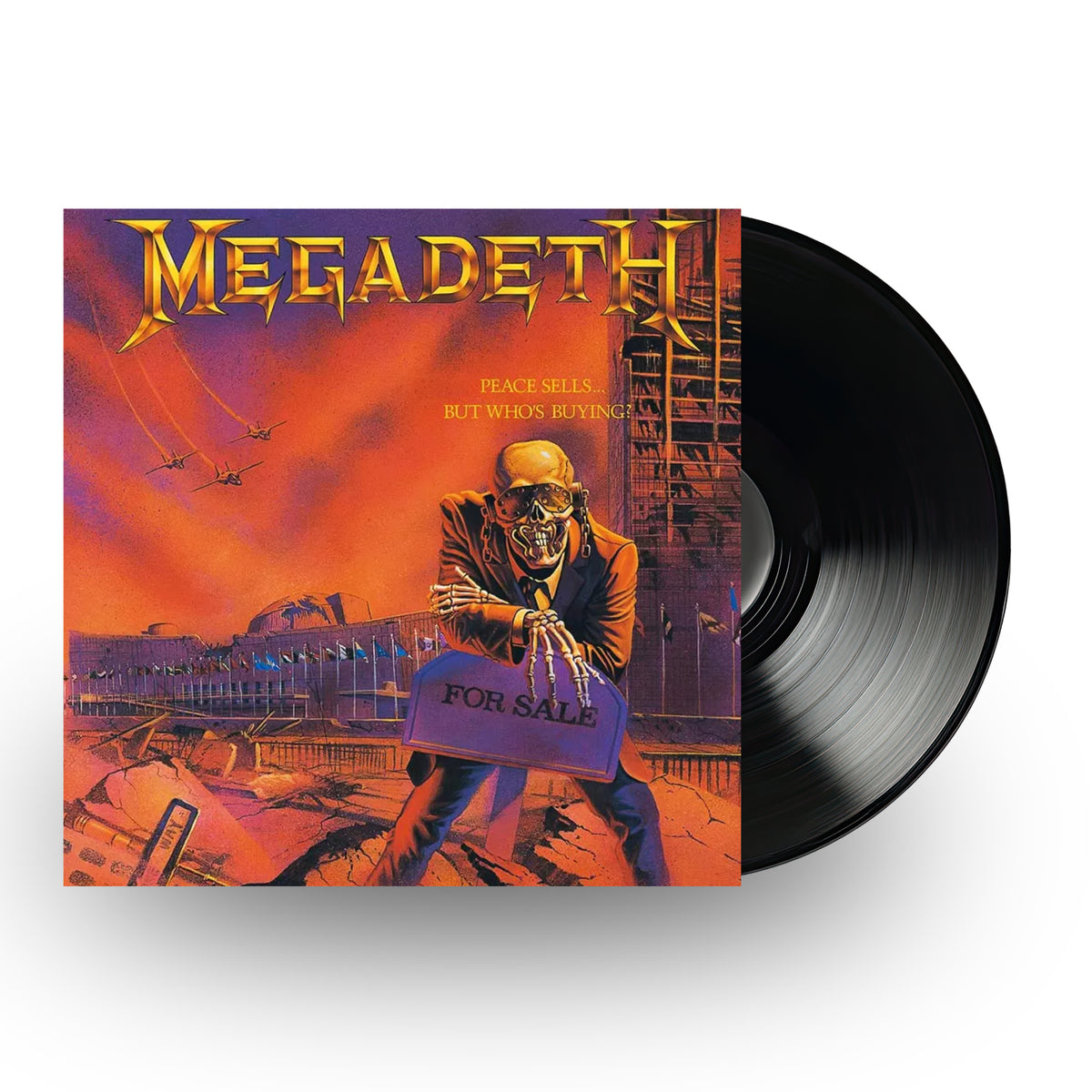 megadeth peace sells — Capitol black 180g LP repress, sleeve and record on white