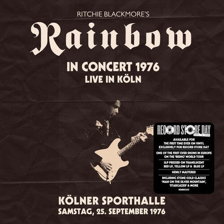 Ritchie Blackmore's Rainbow, Live From Koln 1976 - Limited RSD 2026 Translucent Red, Yellow & Blue Colored Vinyl Vinyl Vinyl
