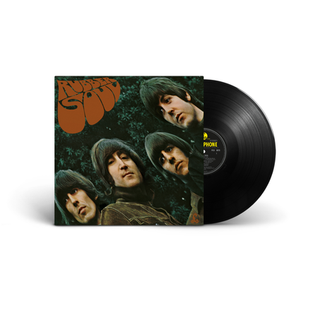 The Beatles — Rubber Soul — 2026 standard black vinyl LP with sleeve on white