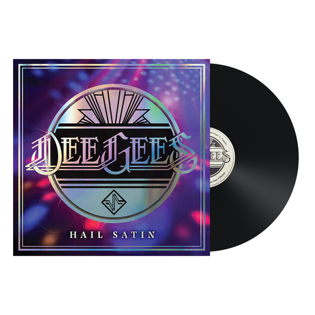 Dee Gees / Foo Fighters - Hail Satin — sleeve with black vinyl on white