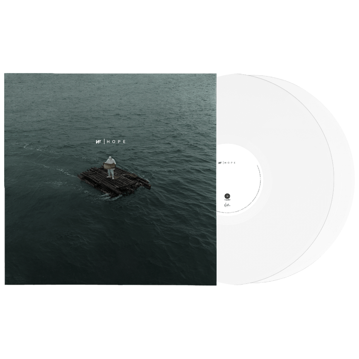 NF - Hope — sleeve and matching vinyl on white