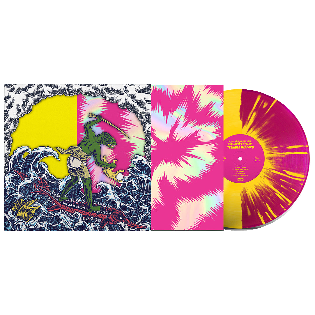 King Gizzard And The Lizard Wizard - Teenage Gizzard — sleeve and matching vinyl on white