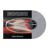 Swervedriver — raise:demos, sleeve and silver vinyl on white