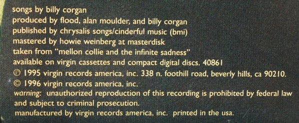 The Smashing Pumpkins - 1979 / Bullet With Butterfly Wings Vinyl Vinyl