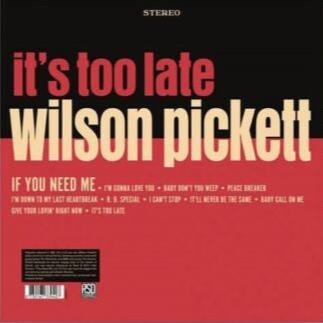 Wilson Pickett - It's Too Late Vinyl Vinyl