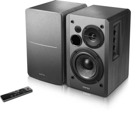 Edifier R1280DB Bluetooth Wireless 2.0 Book Shelf Speakers in Piano Black finish - 42 Watts Vinyl