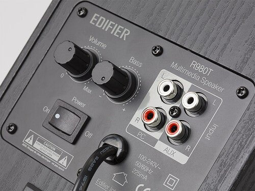 Edifier R980T 2.0 Active Compact Desktop / Bookshelf Speakers- 24 Watts (Black) Vinyl