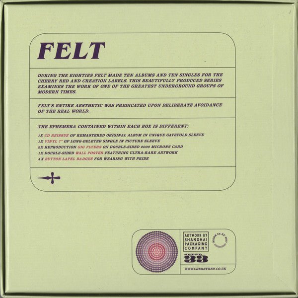 Felt - Ignite The Seven Cannons Music CDs Vinyl