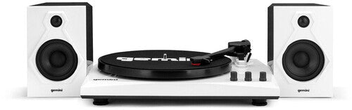 Gemini TT-900BW Stereo Turntable Music System Bluetooth 50 Watt (Black/White) Vinyl