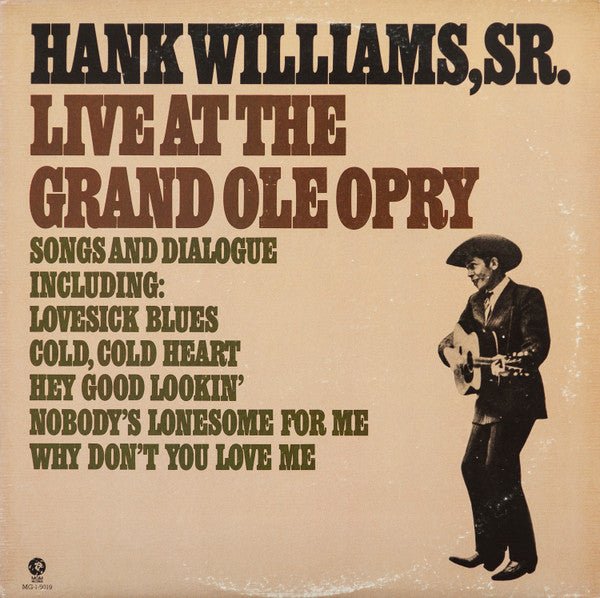 Hank Williams - Live At The Grand Ole Opry Vinyl