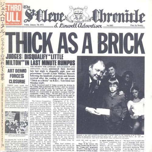 Jethro Tull - Thick As A Brick Music CDs Vinyl