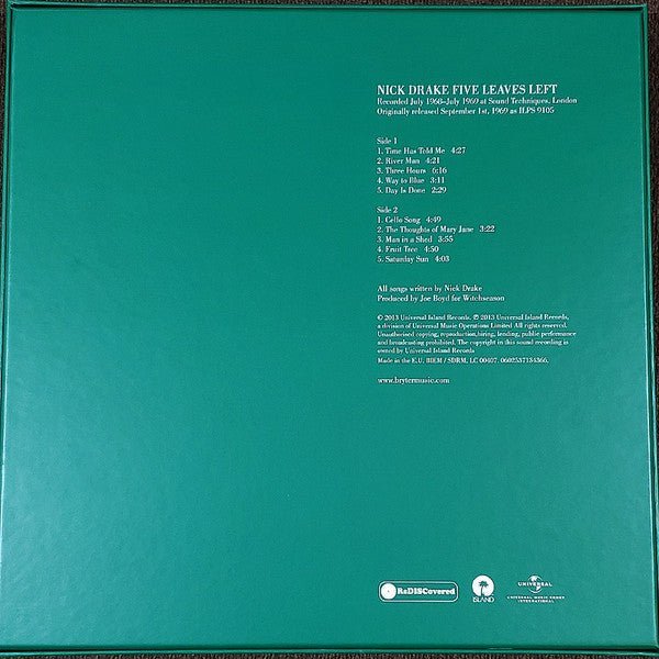 Nick Drake - Five Leaves Left Records & LPs Vinyl