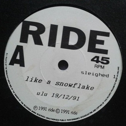 Ride - Like A Snowflake 7" Vinyl
