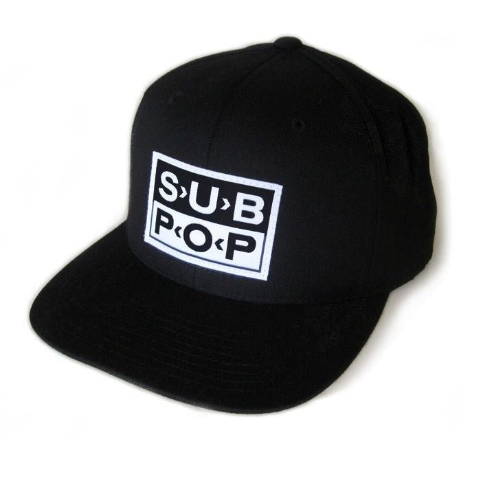 SUB POP - Black Logo Snapback Hat Vinyl