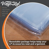 Vinyl Styl® 12 Inch Outer Record Sleeves - Easy Open - 50 Count (Crystal Clear) Outer Record Sleeves Vinyl